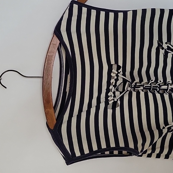 Jean Paul Gaultier for Target - Black and White Striped Tank Top sz M - Picture 12 of 12